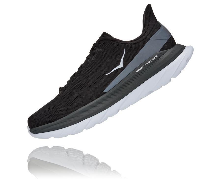 Hoka Australia One One Mach 4 - Mens Running Shoes Black/White - KASRL-9275